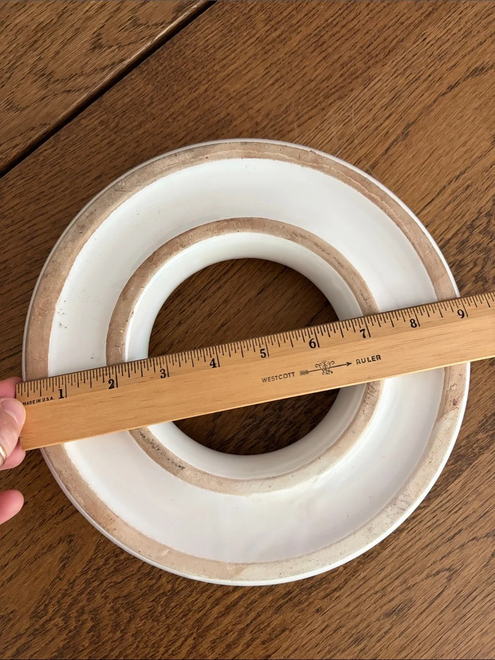 White Ceramic Round Nordic Advent Candle Holder